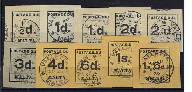 Image of Malta SG D1/10 FU British Commonwealth Stamp